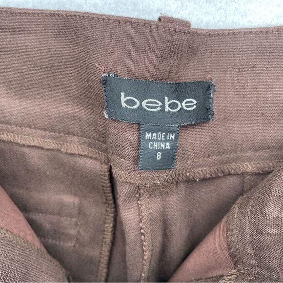 ~Vintage Bebe Women's Linen Straight Leg Pants 8 - Picture 6 of 8